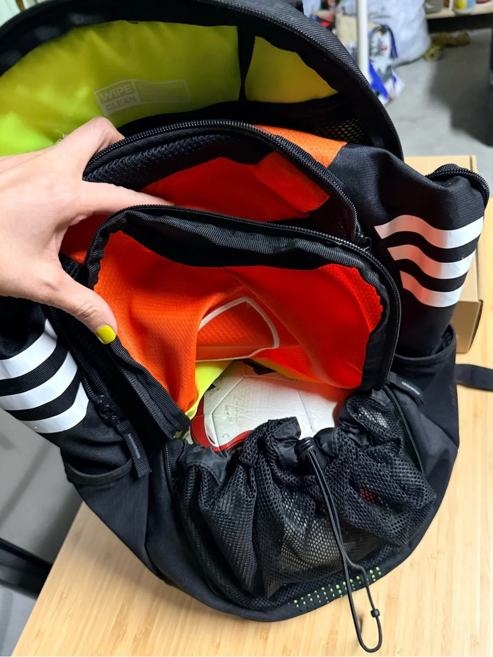 adidas Orange and Black Men’s Backpack with Dutch Crest